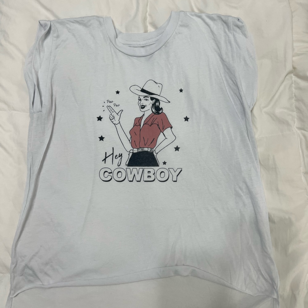Hey Cowboy muscle tee. Size M.